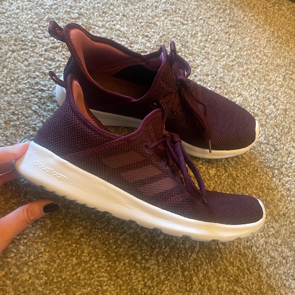 Burgundy adidas cloud foams!